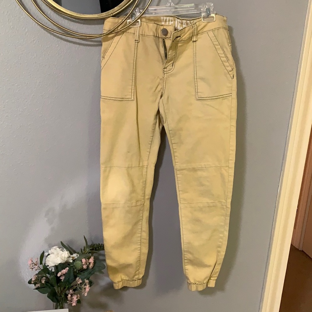 Tan skinny jeans